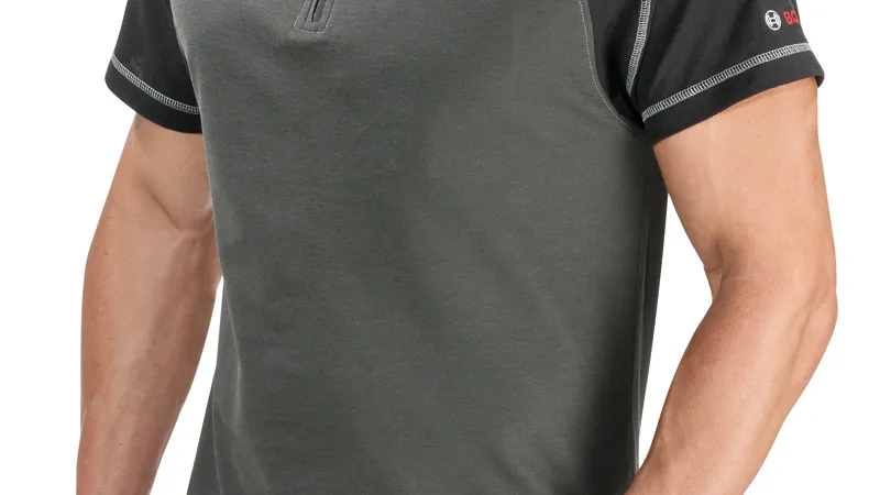 Bosch grey WPSI 18 polo shirt, cotton blend.