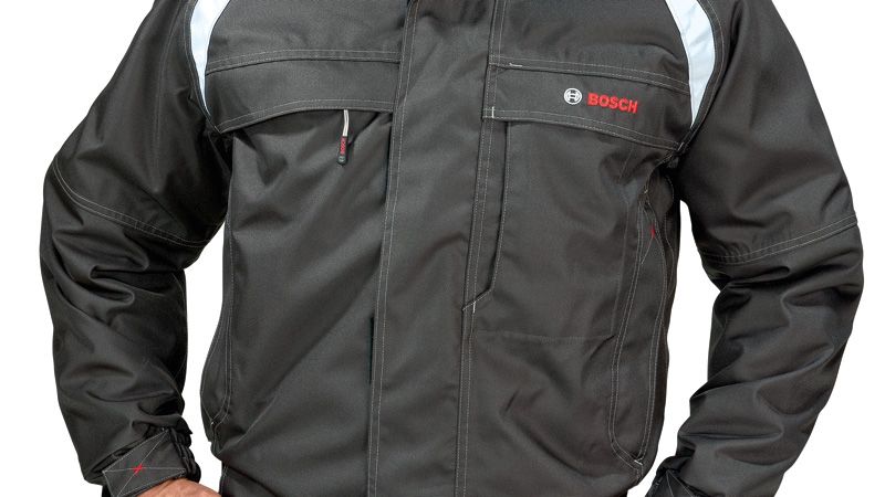 Bosch WFJ 18 grey pilot jacket polyester canvas.
