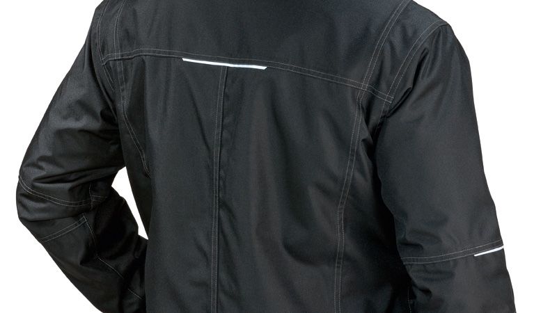 Bosch WPJ 09 parka jacket, black polyester canvas.