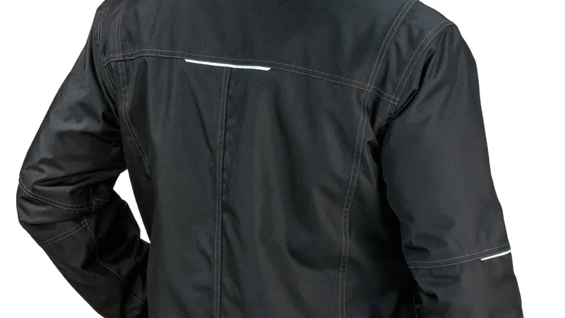 Bosch WPJ 09 parka jacket, black polyester canvas.