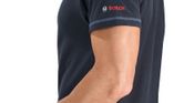 Bosch blue piqué T-shirt with sleeve logo.