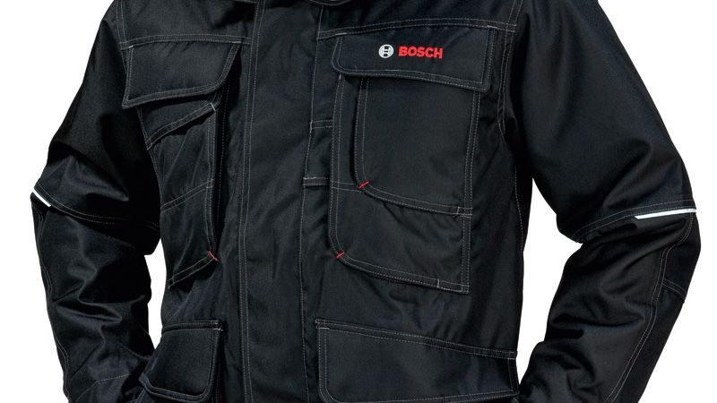 Bosch WPJ 09 parka jacket in black canvas.