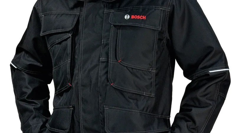 Bosch WPJ 09 parka jacket in black canvas.