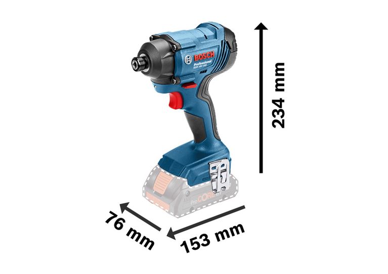 Bosch GDR 180-LI cordless impact driver, 160 Nm torque.