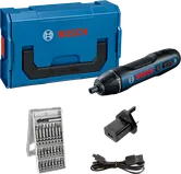 Bosch GO Gen 2 cordless screwdriver with case and accessories.