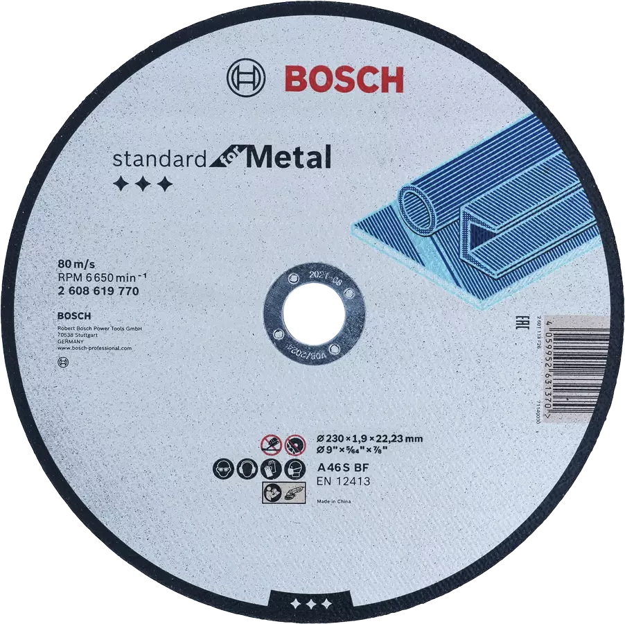Bosch 230mm Standard for Metal Grinder Cutting Disc