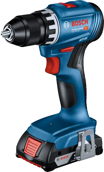 Bosch GSR 18V-45 cordless drill with 2Ah battery.