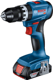 Bosch GSB 18V-45 cordless drill with 2Ah battery.