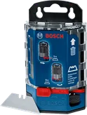 Bosch replacement blades dispenser with usage instructions.