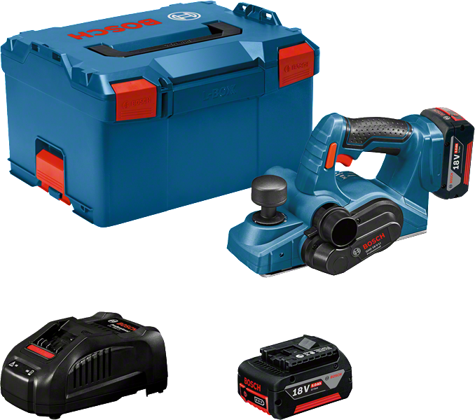 Bosch GHO 18 V-LI cordless planer with case and charger.