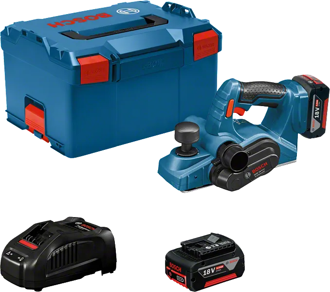 Bosch GHO 18 V-LI cordless planer with case and charger.