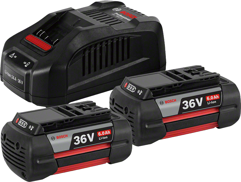 Bosch 36V 6.0Ah battery set with charger.