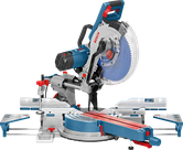 Bosch GCM 12 SDE sliding mitre saw with adjustable angles.