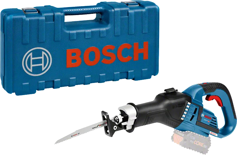 Bosch GSA 18V-32 cordless reciprocating saw with case.