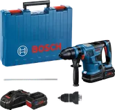 Bosch GBH 18V-34 CF rotary hammer with case and accessories.