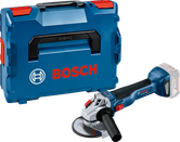 Bosch GWS 18V-10 cordless angle grinder with case.
