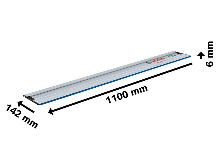 Bosch Professional guide rail FSN 1100 (length 110 cm, compatible with GKS  circular saws, GKT plunge saws, some GST jigsaws and GOF routers with