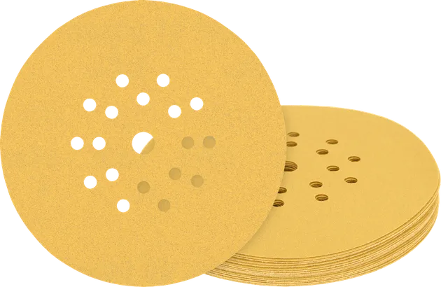 Bosch Expert Pro sanding discs with multi-hole design.