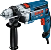 Bosch GSB 16 RE impact drill with side handle.
