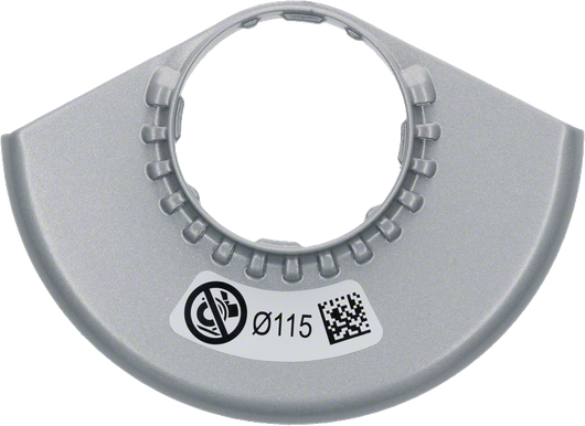 Bosch protective guard without cover, 115 mm diameter.