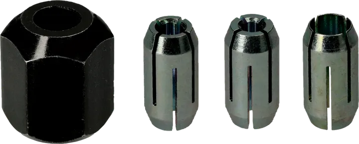 Collet holds router bits