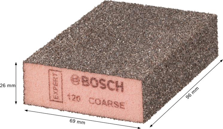 Bosch EXPERT S471 coarse red sanding block 96x69x26 mm.