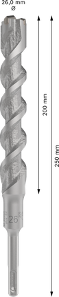 Bosch PRO SDS plus-5X Hammer Drill Bit, 26 mm diameter.