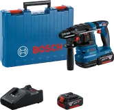 Bosch GBH 18V-22 cordless rotary hammer with case.
