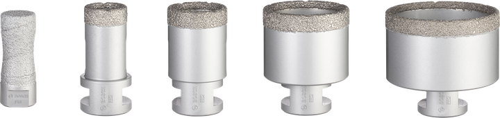 Bosch PRO Ceramic dry Core Cutter Set 5 pcs with diameters 20-68 mm.