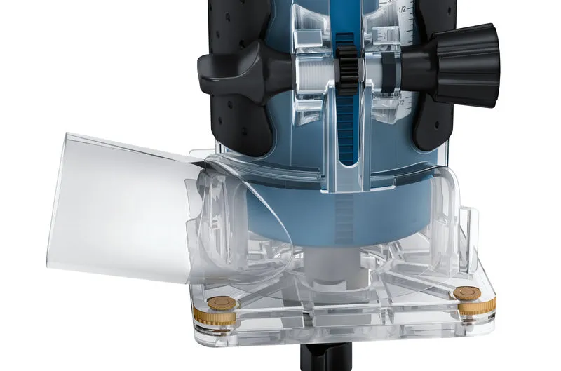 Bosch GLF 55-6 edge router with dust extraction port.