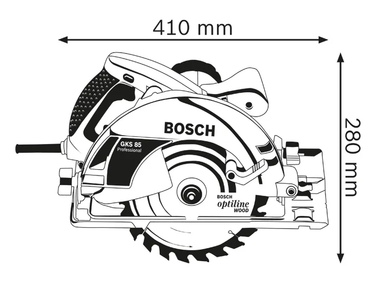 Circular saw dimensions.
