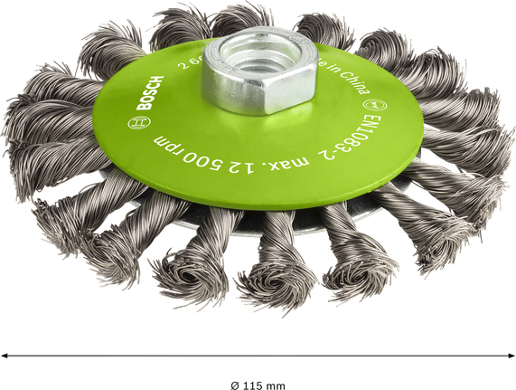 Bosch PRO stainless steel heavy bevel brush 115 mm.