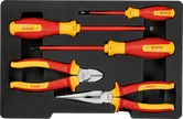 Bosch VDE Mixed Set 5pc insulated screwdrivers and pliers.