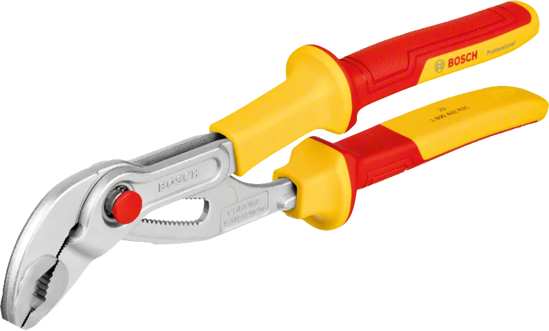 Bosch VDE water pump plier with insulated handles.