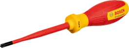Bosch VDE insulated screwdriver for slotted and PH1 screws.