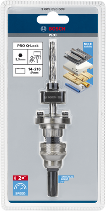 Bosch PRO Q-Lock 9.5 mm quick change arbor.