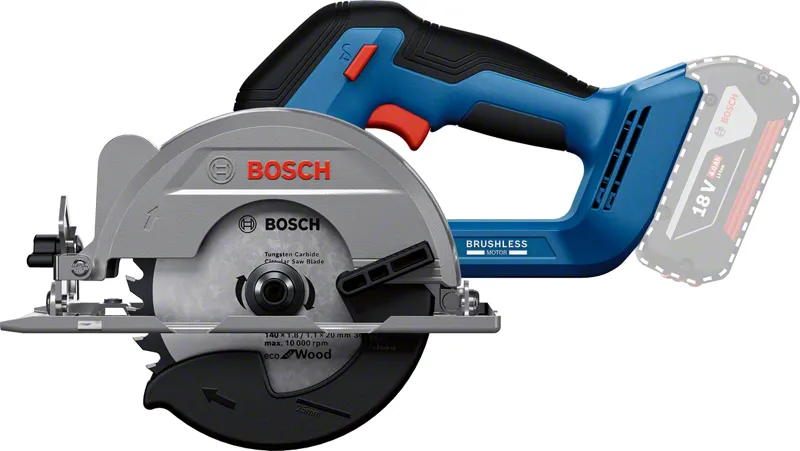 Bosch GKS18V-51 cordless circular saw for wood cutting.