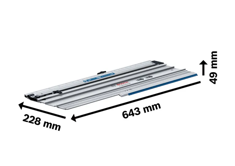 Bosch FSN 300 X guide rail, system accessory with dimensions.