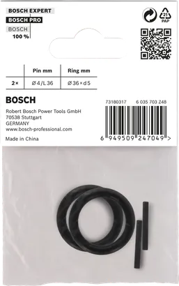 Bosch retaining ring and pin set 3/4″ 4 pcs.