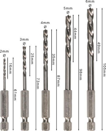 Bosch PRO Wood HSS Brad Point Drill Bit Set 5 pcs.