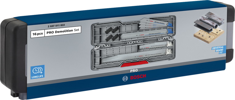 Bosch PRO Tough Box demolition blade set 16 pcs.