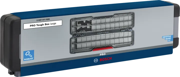 Bosch PRO Tough Box large accessory case 50 × 120 × 355 mm.
