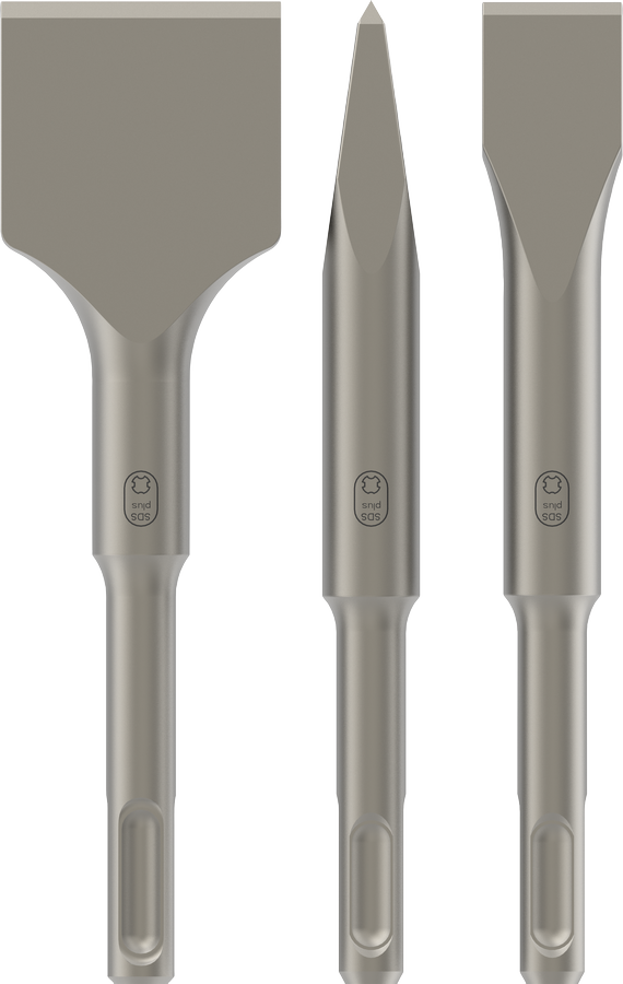 Bosch PRO SDS plus-4C Chisel Set 3 pcs for demolition.