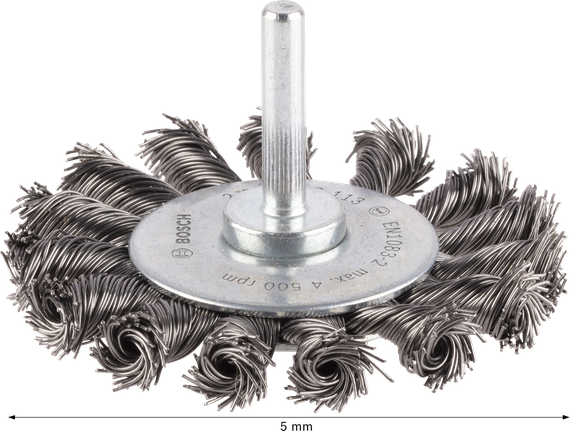 Bosch PRO Metal heavy wire wheel 75mm straight shank.