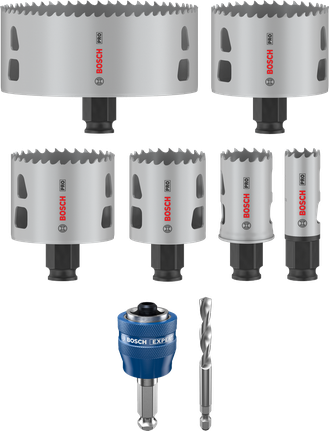 Bosch PRO Multi Material PC Plus Hole Saw Set, 8 sizes.