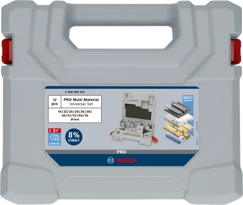 Bosch PRO Multi Material Hole Saw Set 17 pcs.