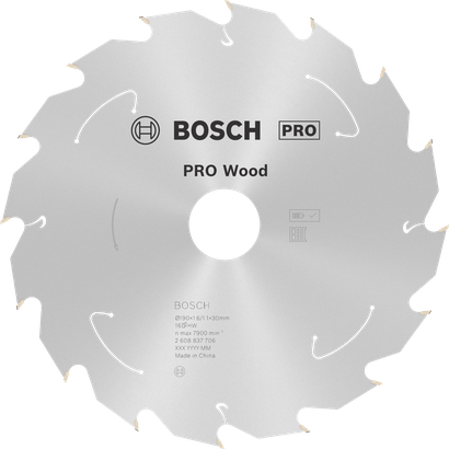 Bosch PRO Wood cordless circular saw blade, 190 mm.