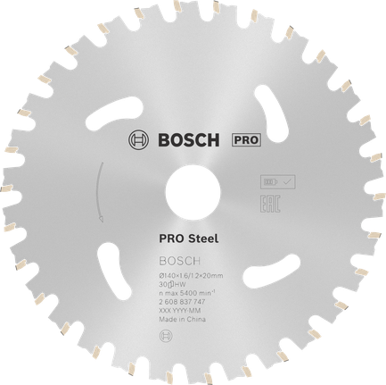 Bosch PRO Steel cordless circular saw blade, 140 mm.