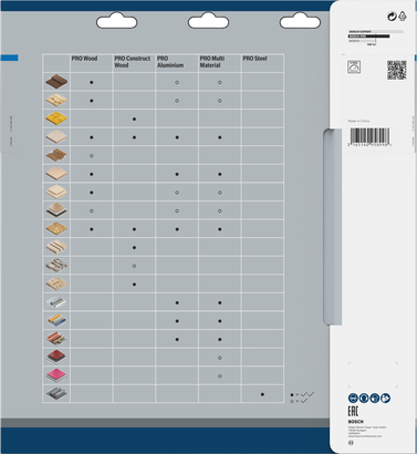 Bosch PRO Aluminium 305×2.4×30 mm saw blade packaging.