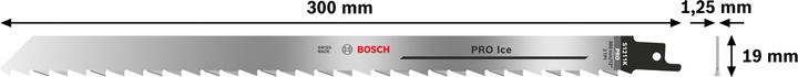 Bosch PRO Ice S1211K reciprocating saw blade, 300 mm.